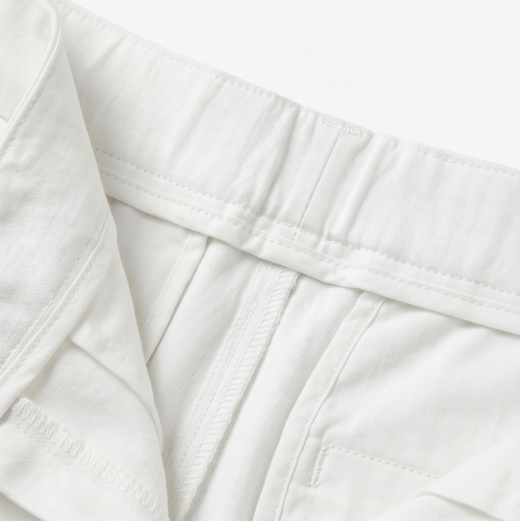 LUNESSA | BUTTON-HEM CROPPED COTTON PANTS FOR WOMEN