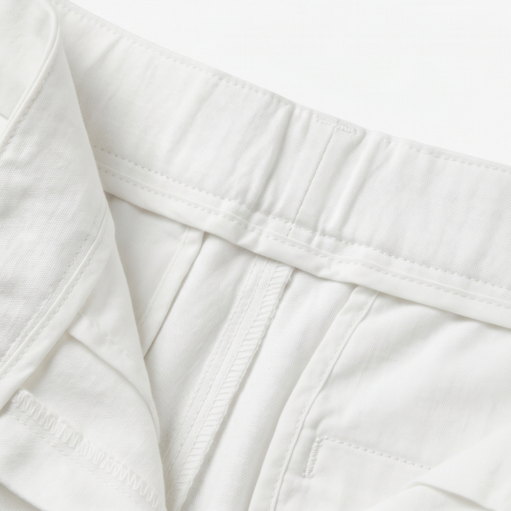 LUNESSA | BUTTON-HEM CROPPED COTTON PANTS FOR WOMEN