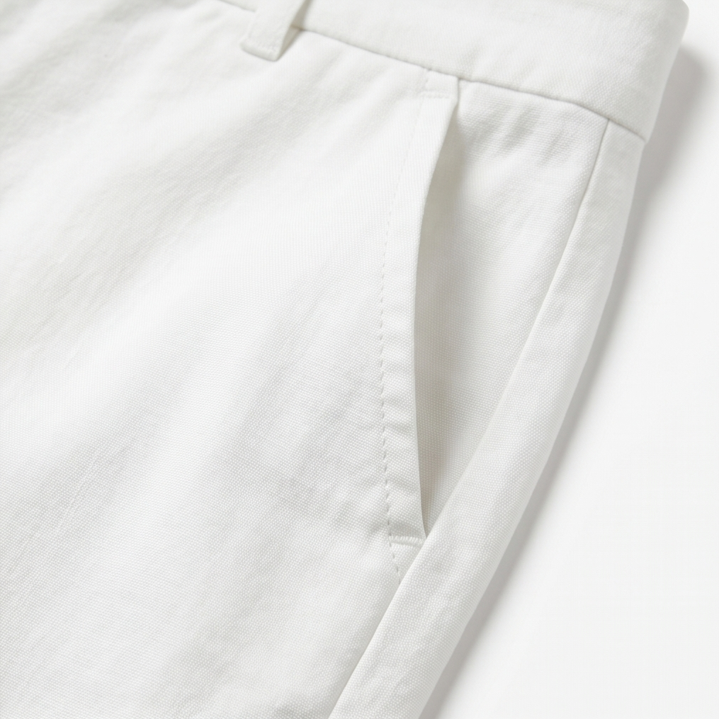LUNESSA | BUTTON-HEM CROPPED COTTON PANTS FOR WOMEN