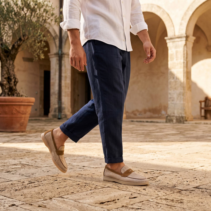 NEWBURY | LINEN PENNY LOAFER FOR MEN