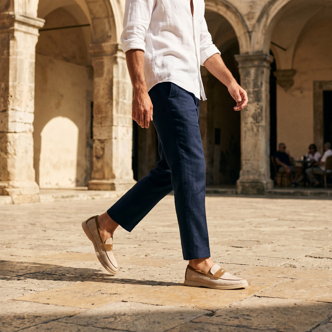 NEWBURY | LINEN PENNY LOAFER FOR MEN