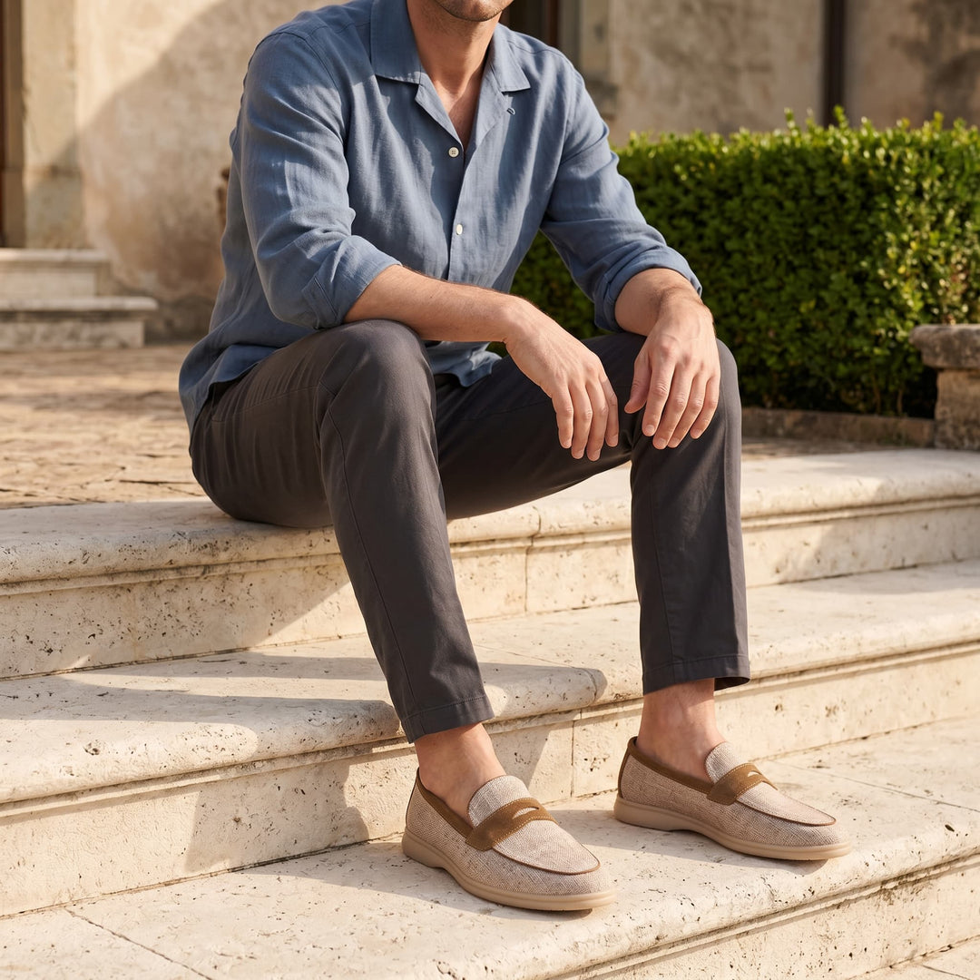 NEWBURY | LINEN PENNY LOAFER FOR MEN