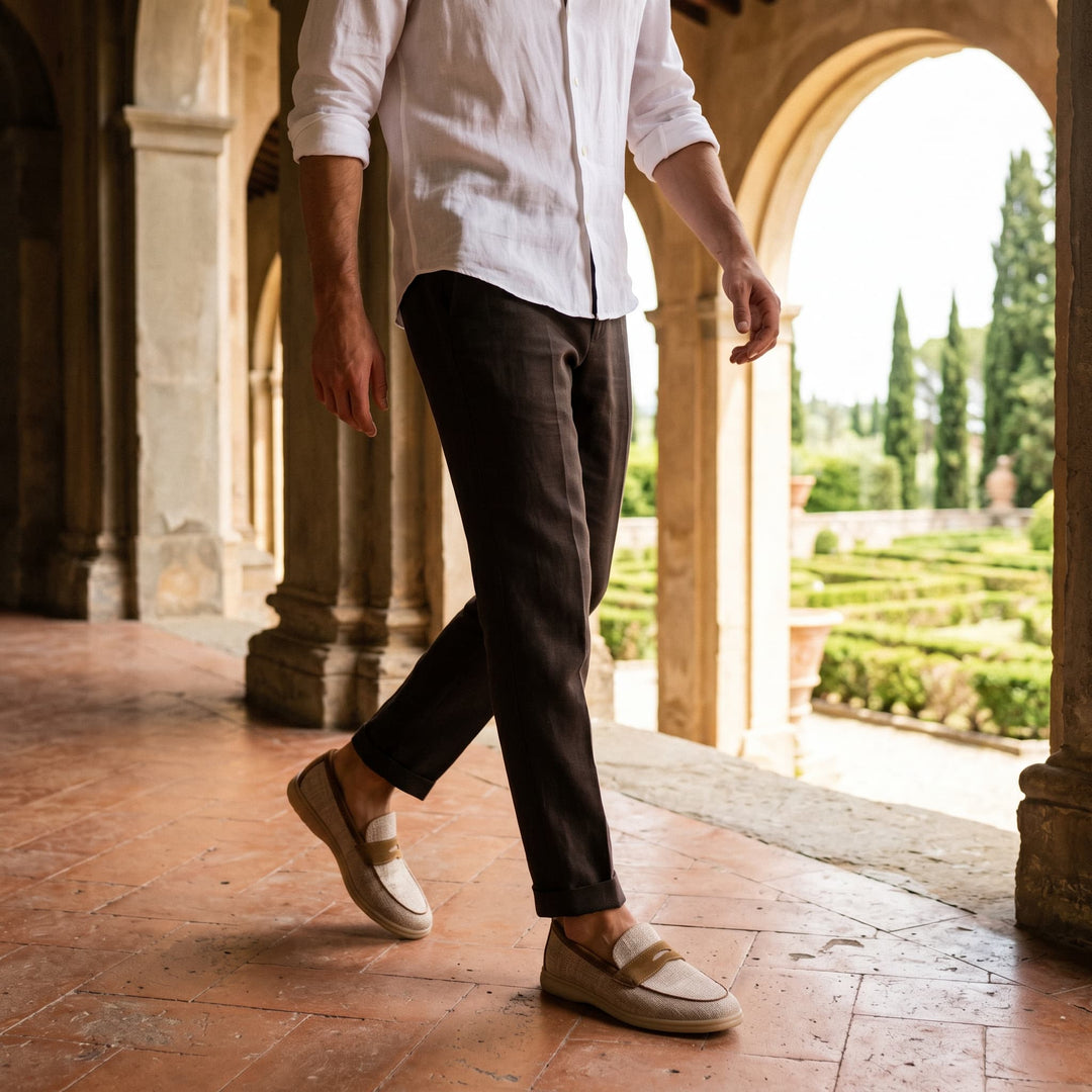 NEWBURY | LINEN PENNY LOAFER FOR MEN