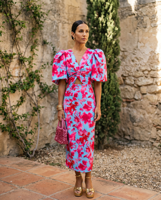 PRIMROSE | FLORAL MIDI PUFF DRESS FOR WOMEN