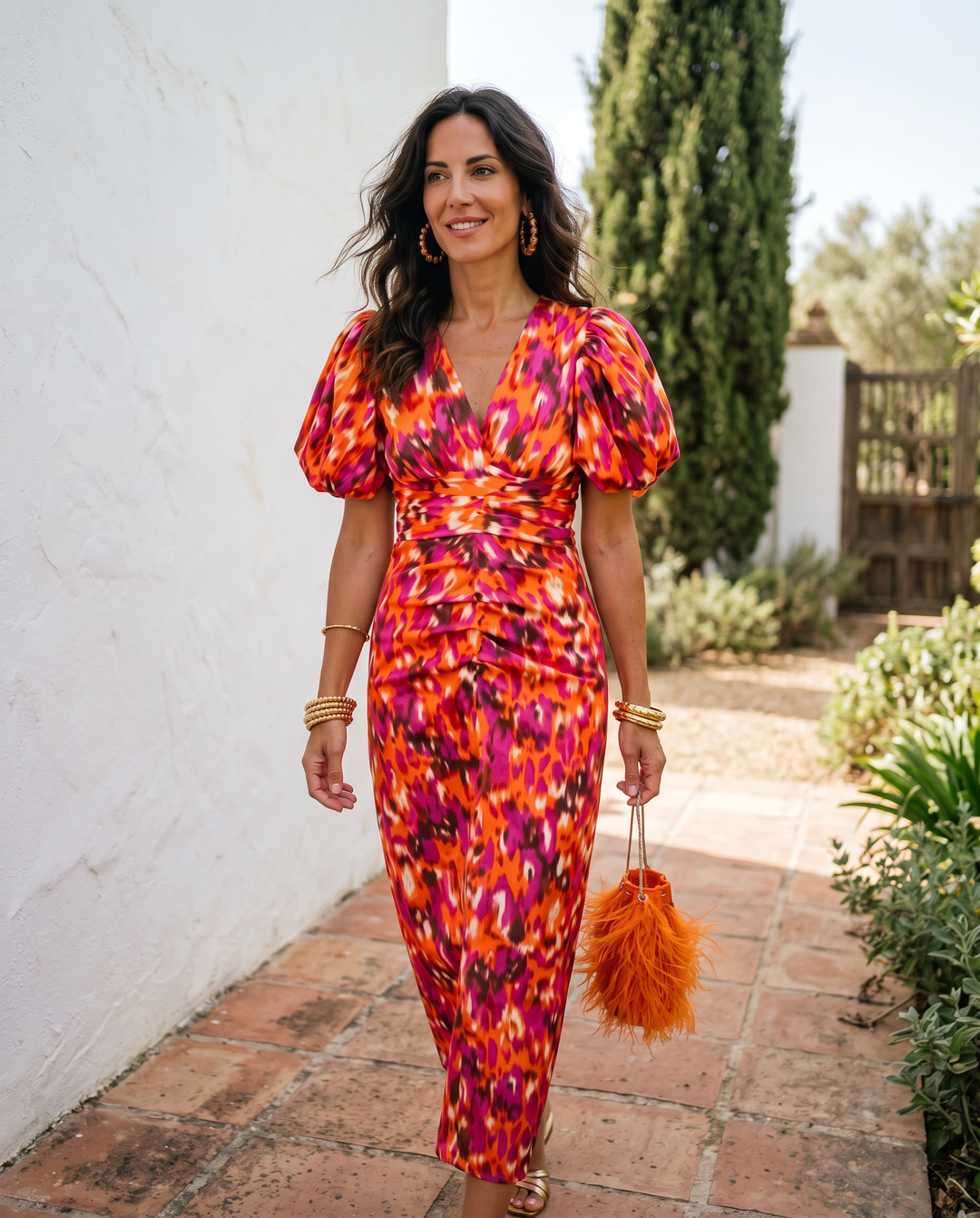 PRIMROSE | FLORAL MIDI PUFF DRESS FOR WOMEN