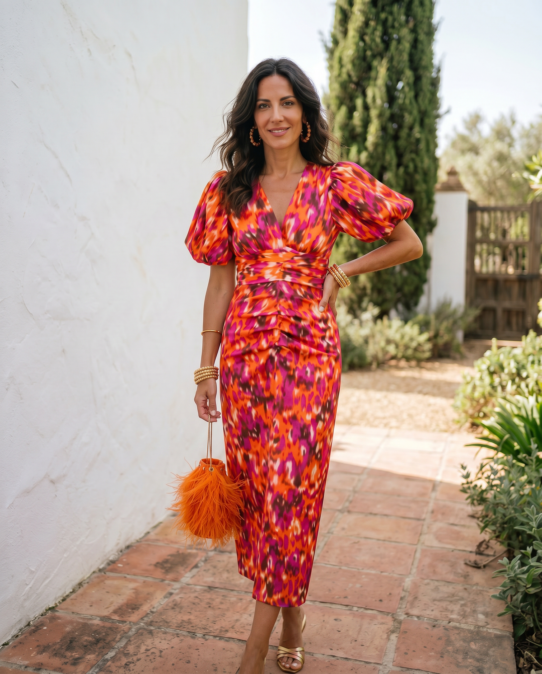 PRIMROSE | FLORAL MIDI PUFF DRESS FOR WOMEN