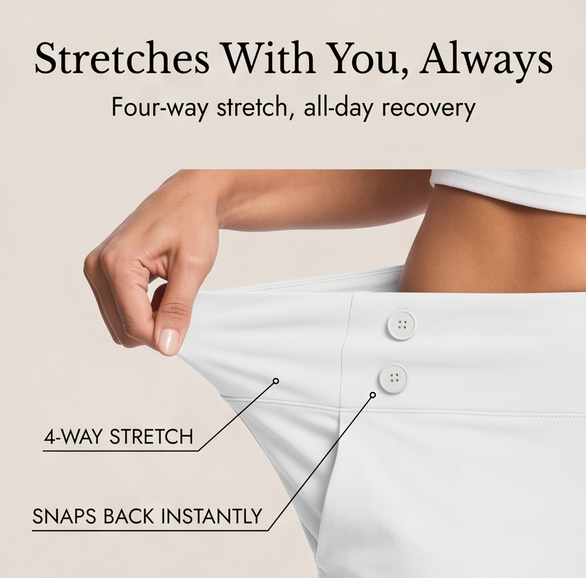 MARIVELLA | HIGH-WAIST STRETCH CAPRI PANTS FOR WOMEN