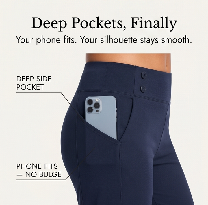 MARIVELLA | HIGH-WAIST STRETCH CAPRI PANTS FOR WOMEN