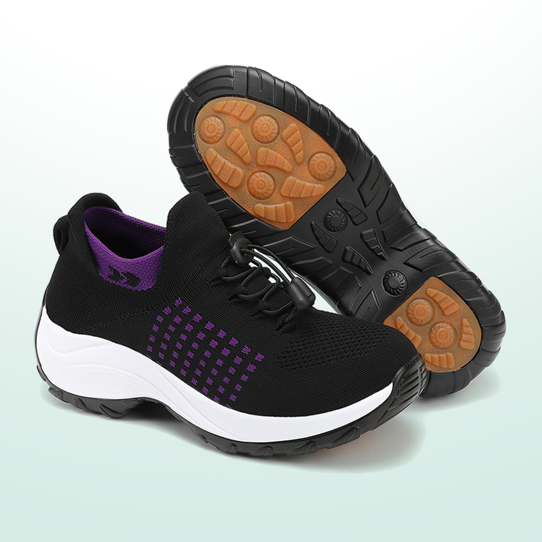 AVA | KNIT FABRIC PURPLE SHOES FOR WOMEN