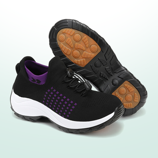 AVA | KNIT FABRIC PURPLE SHOES FOR WOMEN