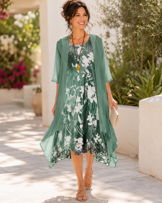 OLIVIA | FLORAL TWO-LAYER DRESS FOR WOMEN