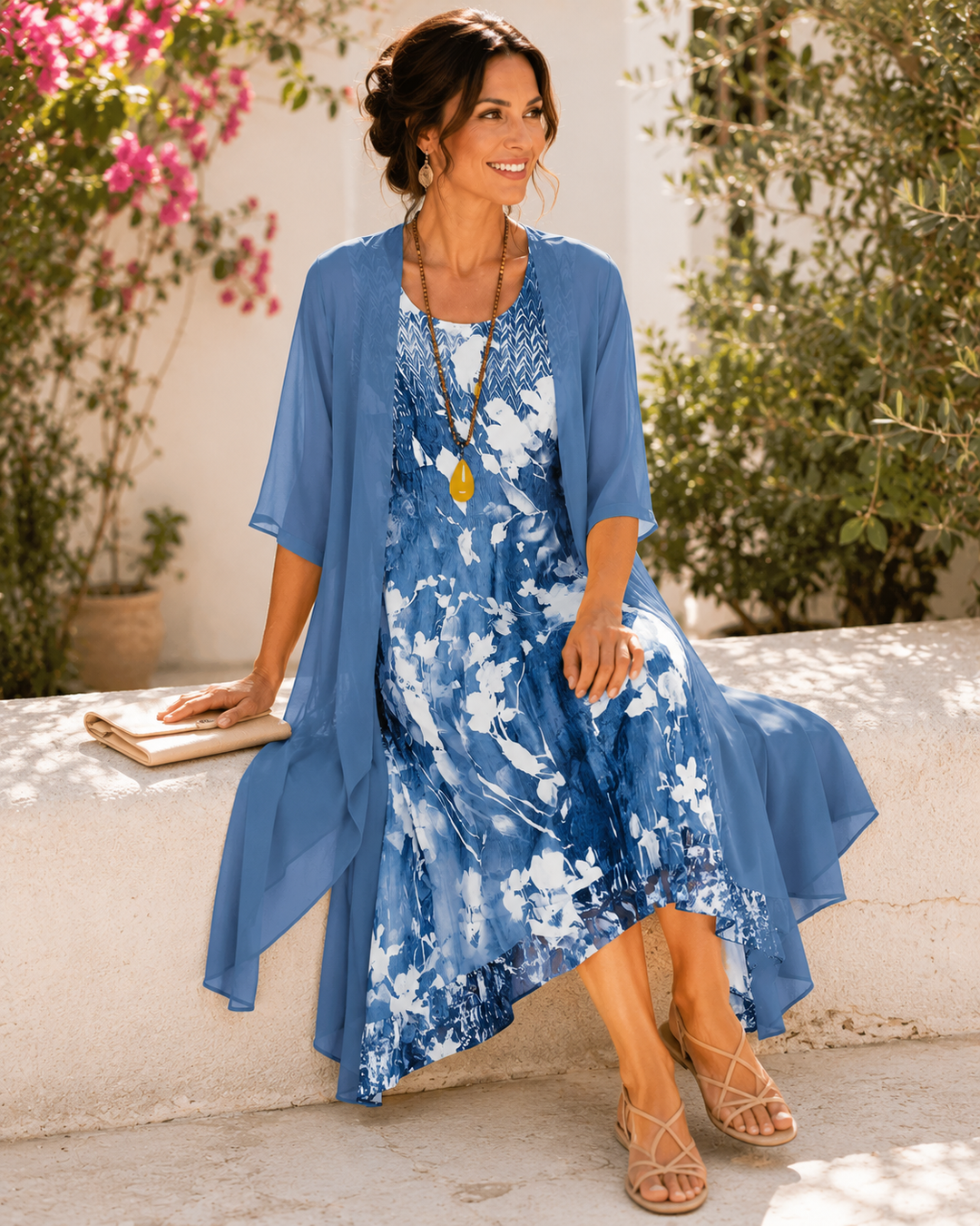 OLIVIA | FLORAL TWO-LAYER DRESS FOR WOMEN