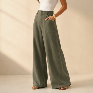 SOLENNE | HIGH-WAIST WIDE-LEG PALAZZO PANTS FOR WOMEN