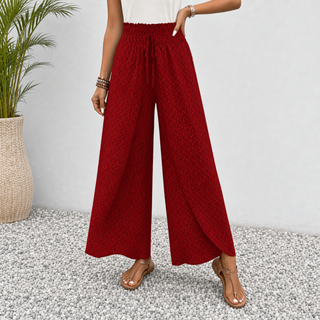 SOLAVIE | SMOCKED WIDE LEG PANTS FOR WOMEN
