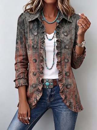 FLAVIE | TEXTURED OMBRE VINTAGE JACKET FOR WOMEN
