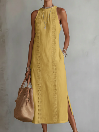 JIMENA | RELAXED EMBROIDERED MIDI DRESS FOR WOMEN