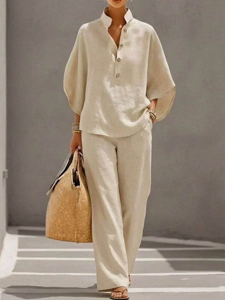 MARIBEL | BATWING SLEEVES WIDE PANTS FOR WOMEN