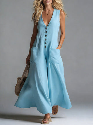 NOA | BUTTON FLOW MAXI DRESS FOR WOMEN