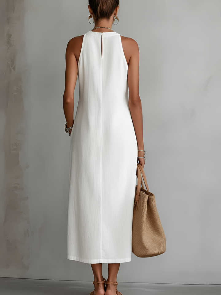 JIMENA | RELAXED EMBROIDERED MIDI DRESS FOR WOMEN
