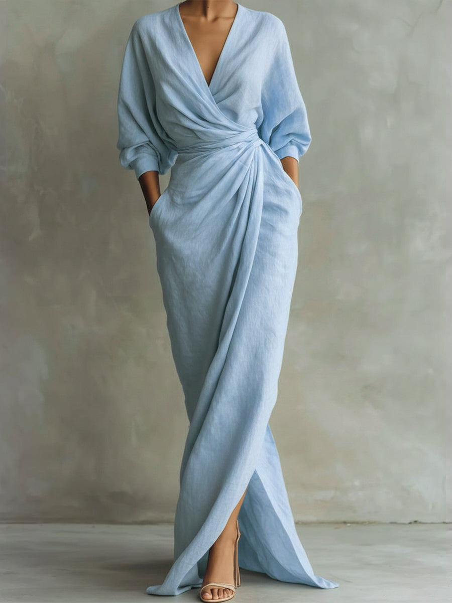 VALINA | WRAP MAXI DRESS FOR WOMEN