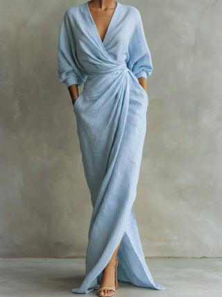VALINA | WRAP MAXI DRESS FOR WOMEN