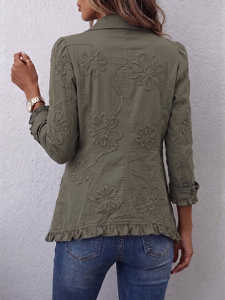 FAUSTINE | EMBROIDERED BOHEMIAN FLORAL JACKET FOR WOMEN