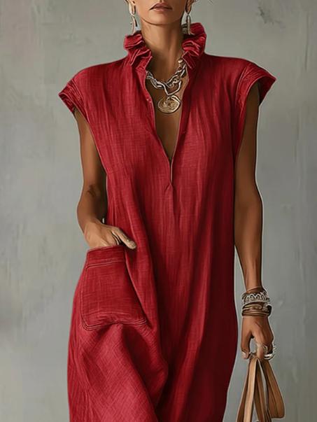 ELARA | RUFFLE SPRING MAXI DRESS FOR WOMEN