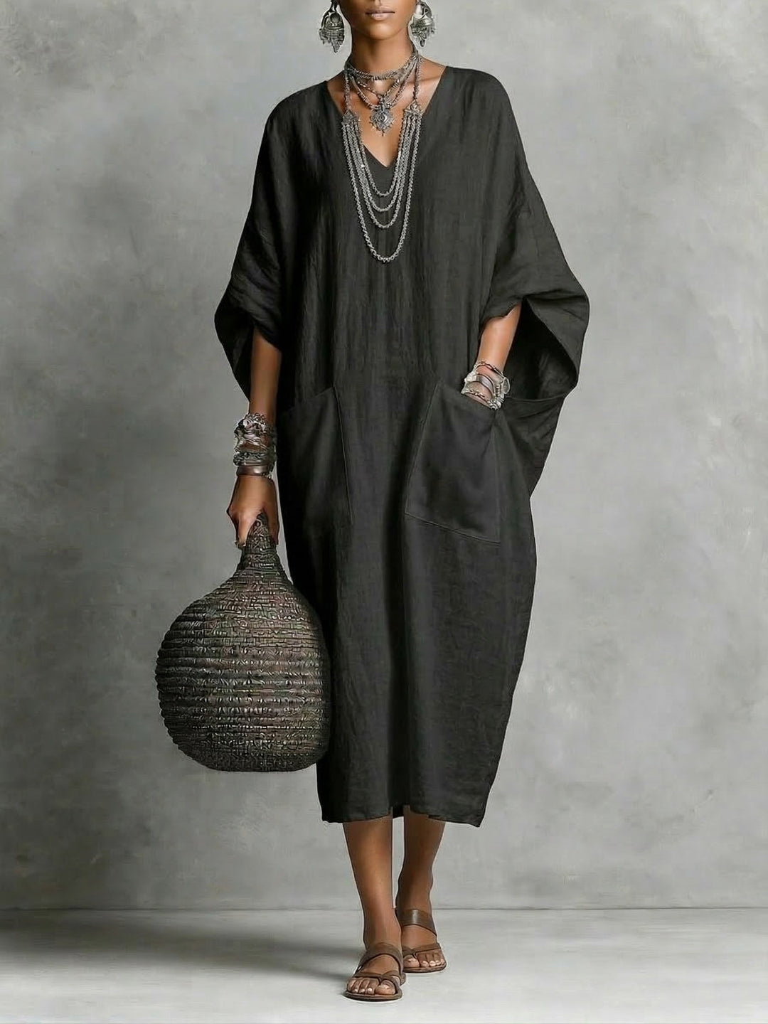KAIA | RELAXED KAFTAN MAXI DRESS FOR WOMEN