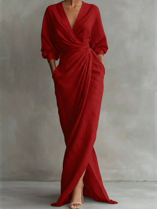 VALINA | WRAP MAXI DRESS FOR WOMEN