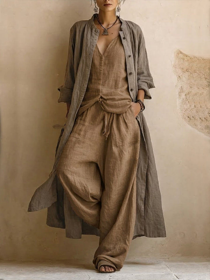 VALENTINE | FLOWY BLOUSE WIDE-LEG PANT FOR WOMEN