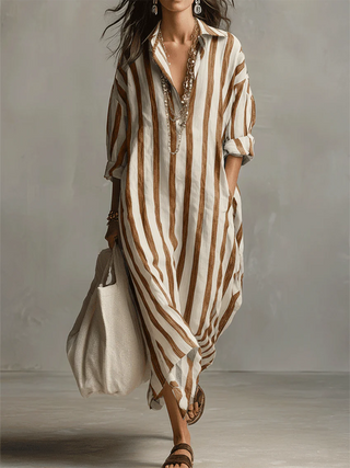 LIORA | STRIPE OVERSIZED MAXI DRESS FOR WOMEN
