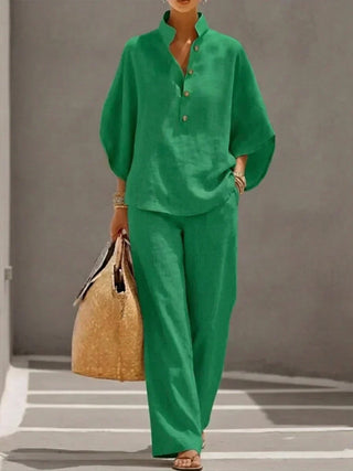 MARIBEL | BATWING SLEEVES WIDE PANTS FOR WOMEN
