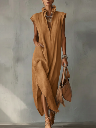 ELARA | RUFFLE SPRING MAXI DRESS FOR WOMEN