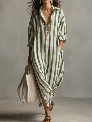 LIORA | STRIPE OVERSIZED MAXI DRESS FOR WOMEN