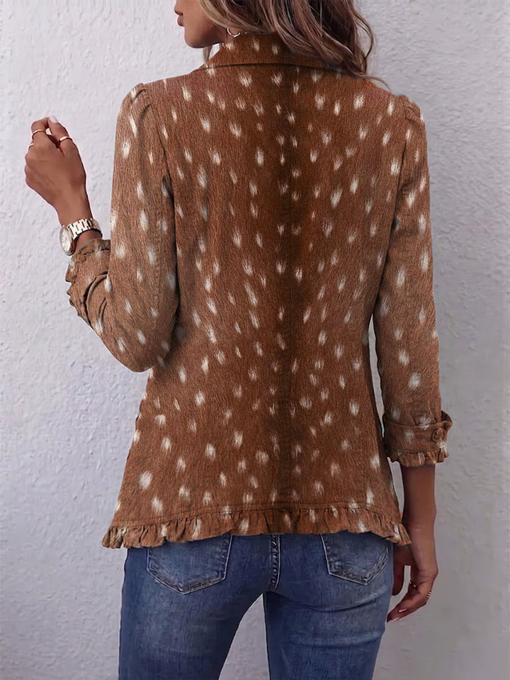 HELENA | BOHO BROWN ANIMAL JACKET FOR WOMEN