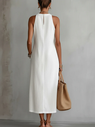 CELINE | SLEEVELESS LACE MIDI DRESS FOR WOMEN
