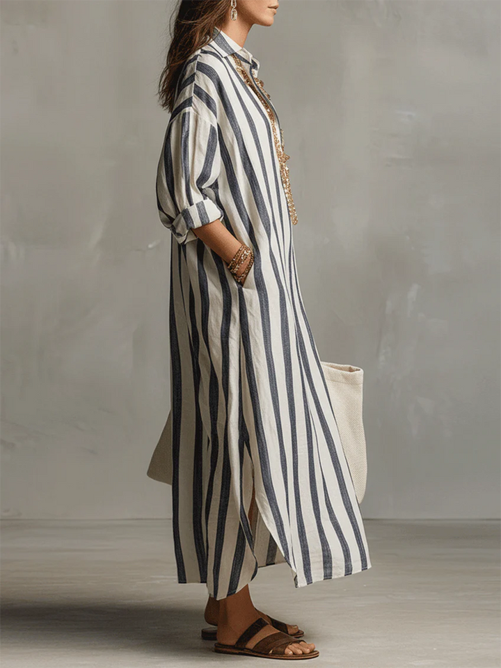 LIORA | STRIPE OVERSIZED MAXI DRESS FOR WOMEN
