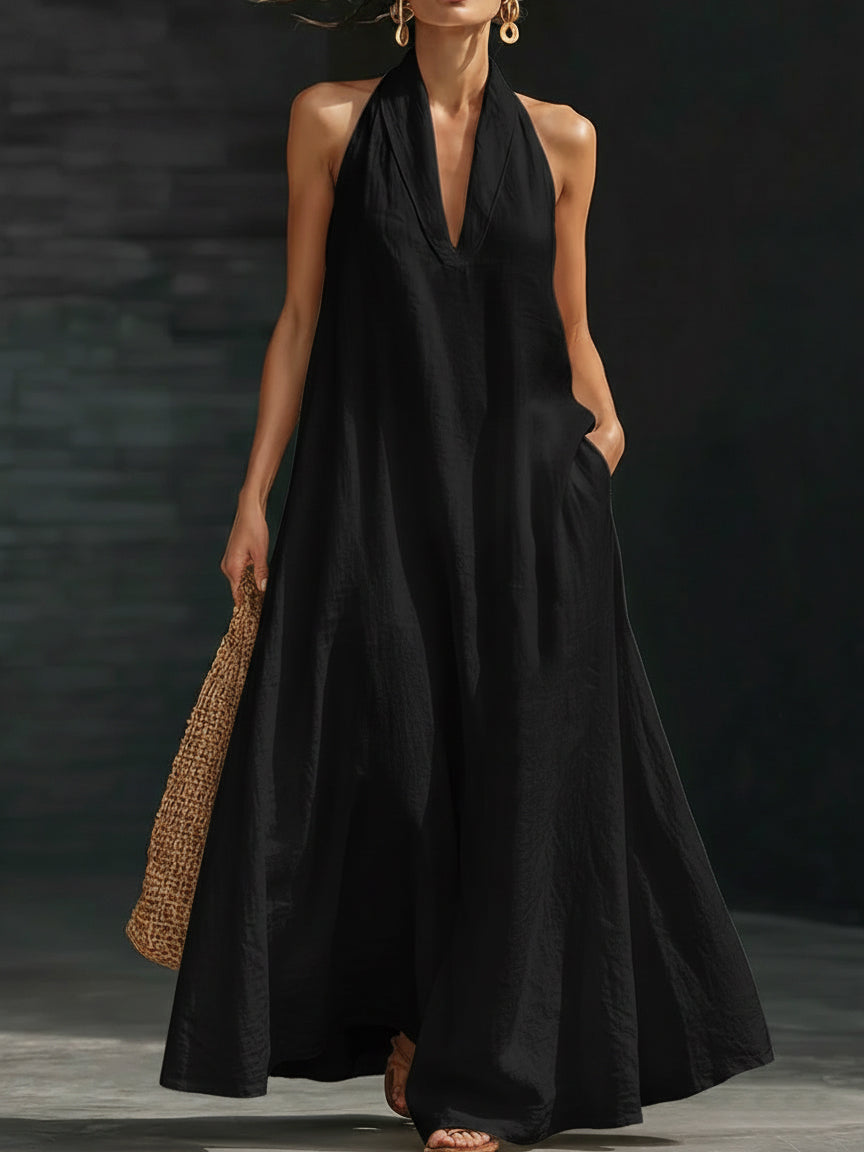 AVELINE | HALTER MAXI DRESS FOR WOMEN