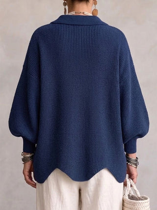 KARINA | OVERSIZED COLLARED BUTTON CARDIGAN FOR WOMEN