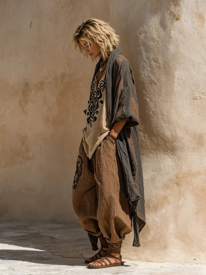 ORNELLA | BOHEMIAN ARTISTIC LINEN SET FOR WOMEN