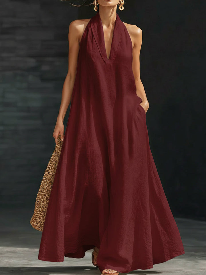 AVELINE | HALTER MAXI DRESS FOR WOMEN
