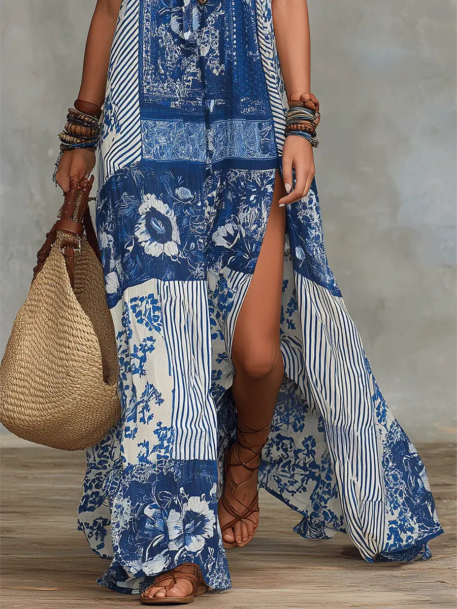 ISLA | PATCHWORK MAXI DRESS FOR WOMEN