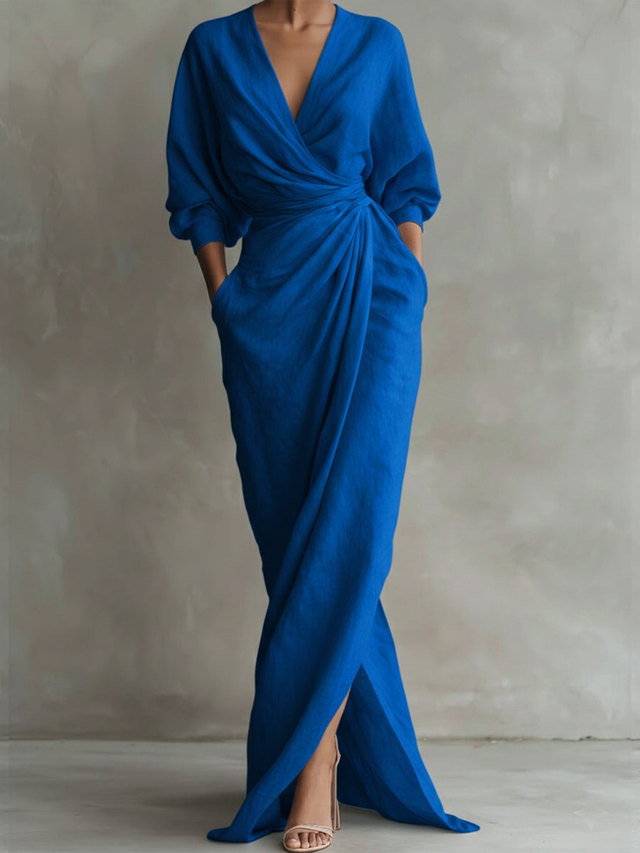 VALINA | WRAP MAXI DRESS FOR WOMEN