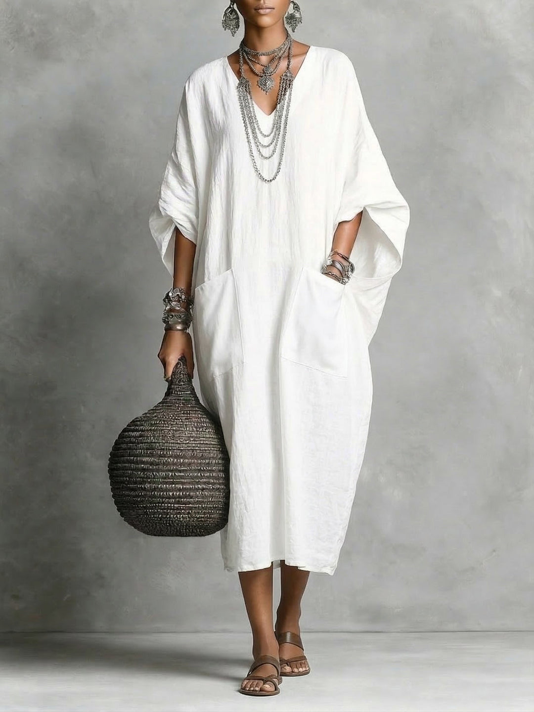 KAIA | RELAXED KAFTAN MAXI DRESS FOR WOMEN