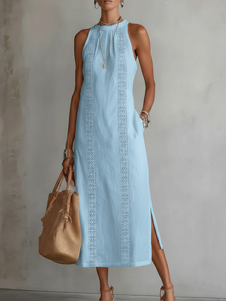 JIMENA | RELAXED EMBROIDERED MIDI DRESS FOR WOMEN