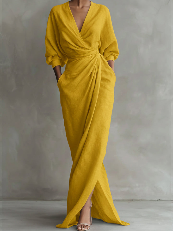VALINA | WRAP MAXI DRESS FOR WOMEN