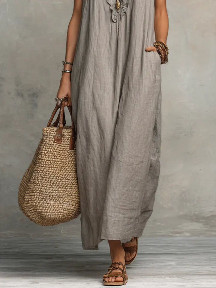 SIENNA | BOHO RUFFLE MAXI DRESS FOR WOMEN