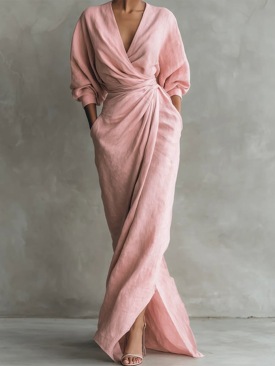 VALINA | WRAP MAXI DRESS FOR WOMEN