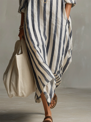 LIORA | STRIPE OVERSIZED MAXI DRESS FOR WOMEN