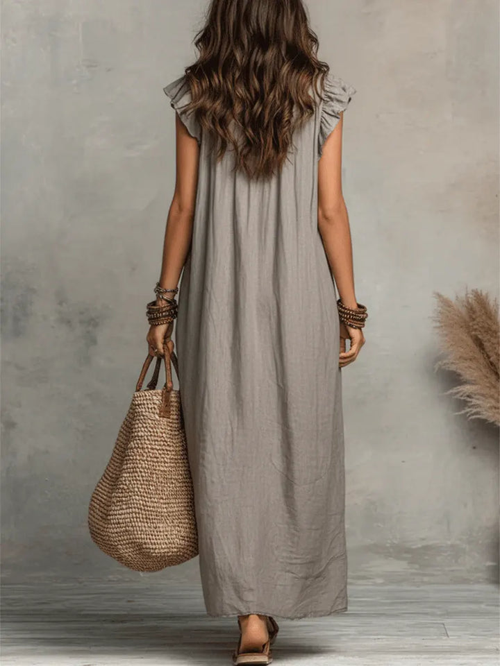 SIENNA | BOHO RUFFLE MAXI DRESS FOR WOMEN